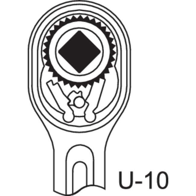 Gedore Omschakelbare ratel 3/8" 200 mm