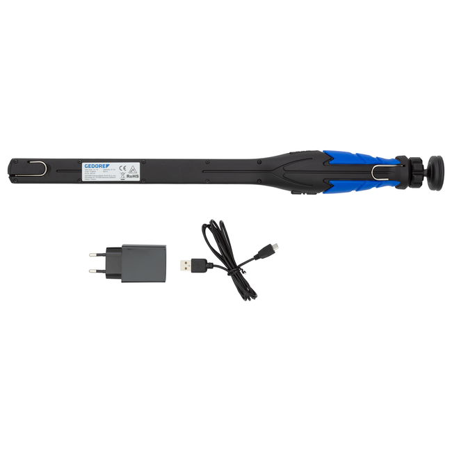 Gedore LED work light 620 lm with UV light, USB rechargeable, dimmable, magnet and hooks, 477 mm - 900 20