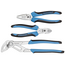 Gedore Pliers set 3-piece: water pump pliers 10", combination pliers 180 mm, diagonal cutters 160 mm, 2-component - S 8303 JC
