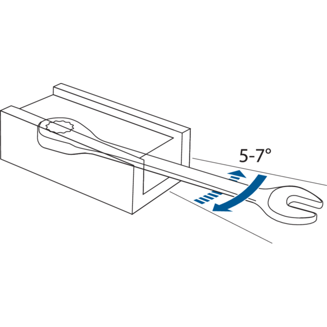 Gedore Ratcheting combination wrench set 5-piece 8-19 mm, UD profile, flat design, 31CrV3, in plastic case - 7 R-005
