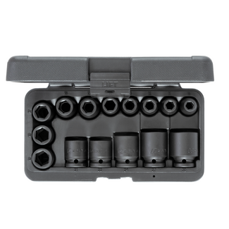 Gedore Krachtdopsleutelset 1/2" 15-delig 10-30 mm zeskant