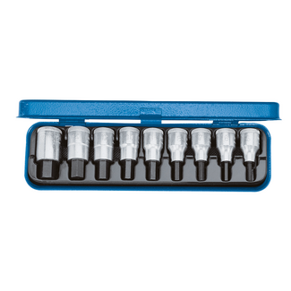 Gedore Dopsleutel-schroevendraaierset 1/2" 9-dlg 5-17 mm