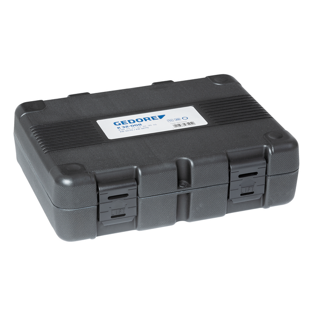 Gedore Impact socket set 3/4" 8-piece 6-point 24-41 mm, phosphated, retaining ring and pin, in plastic case - K 32-008
