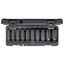 Gedore Deep impact socket set 1/2" 10-piece 6-point 10-27 mm, phosphated, in plastic case, DIN 3121 - K 19 L-010