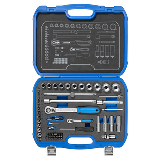 Gedore Steckschlüssel-Satz 1/4" + 1/2" 69-teilig 4-32 mm mit Bits