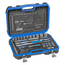 Gedore Dopsleutelset 1/4" + 1/2" 69-delig zeskant 4-32 mm, 2 ratels, bits PH/PZ/TX/XZN, Check-Tool-koffer - 19 BMC 20