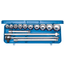 Gedore Socket set 3/4" 14-piece UD profile 22-50 mm, fine-tooth ratchet, sliding T-bar, extensions, in steel case - D 32 EMU-2