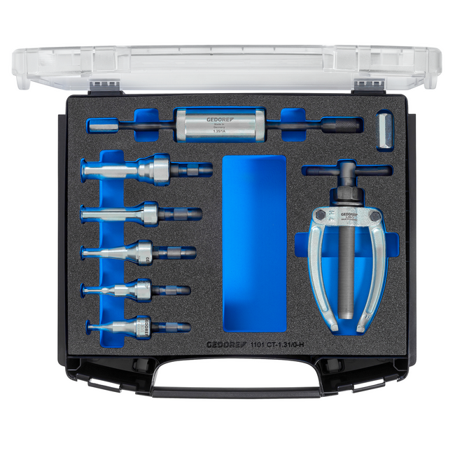 Gedore Internal puller set 8-30 mm 8-piece with counter support and slide hammer, in i-BOXX 72 with Check-Tool module - 1101-1.31/0-H