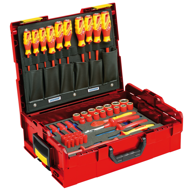 Gedore VDE tool set HYBRID 53-piece in L-BOXX 136 for hybrid and electric vehicles, insulated to EN 60900 - 1100-1094
