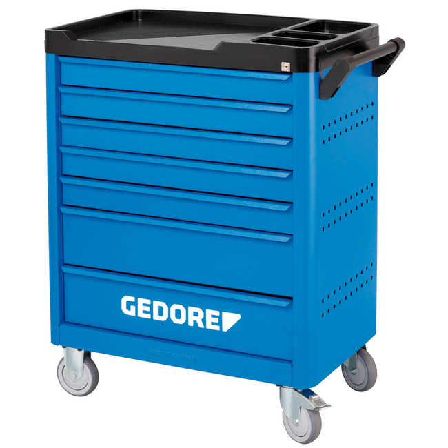Gedore Tool cart Workster smartline large with 7 drawers, 400 kg load capacity, central locking - WSL-L7