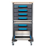Gedore Mobile tool cart WorkMo B2, modular, 6 drawers for ES/CT modules, bay for L-BOXX 136, wooden worktop - 1110 WMW-2