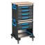 Gedore Mobile tool cart WorkMo B2, modular, 6 drawers for ES/CT modules, bay for L-BOXX 136, wooden worktop - 1110 WMW-2