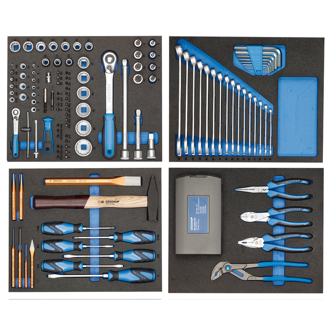 Gedore Tool assortment in CT-modules, 147 pieces