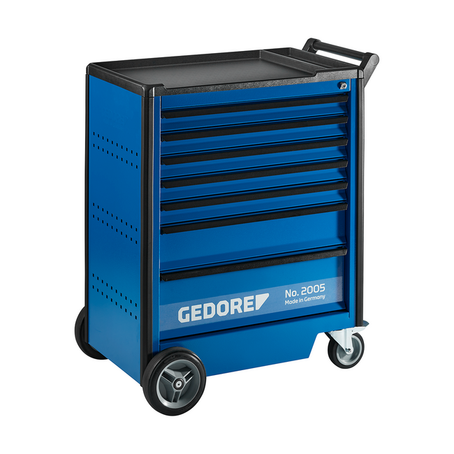 Gedore Tool cart with 7 drawers 640 x 400 mm, 40 kg per drawer, 1000 kg load capacity, central locking - 2005 0511
