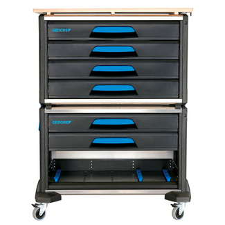 Gedore Mobile tool cart WorkMo B3, modular, 6 drawers