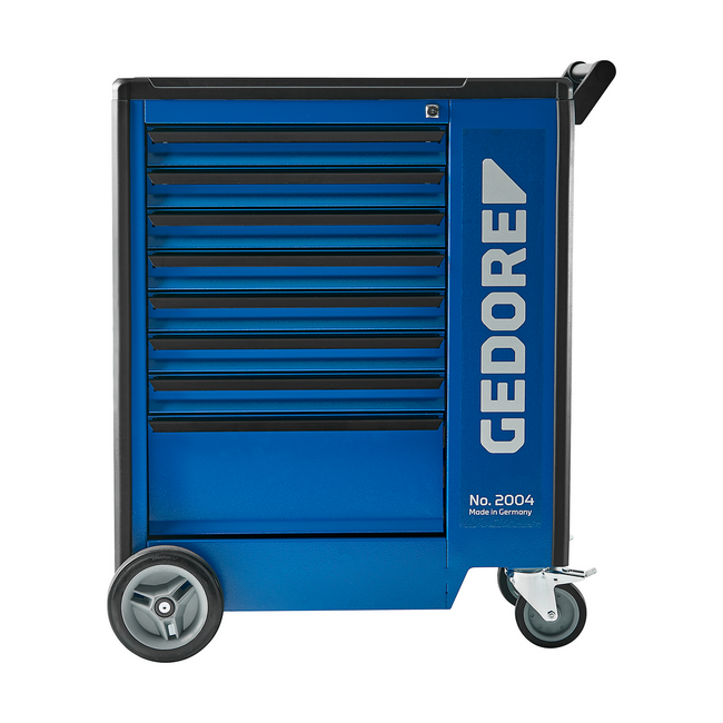 Gedore Gereedschapswagen met 8 laden, waarvan 1 van 207 mm hoog, deurvak met europerforatie, afsluitbaar - 2004 0701