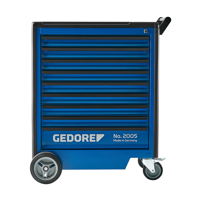 Gedore Tool cart with 9 drawers 640 x 400 mm, 40 kg per drawer, 1000 kg load capacity, central locking - 2005 0810