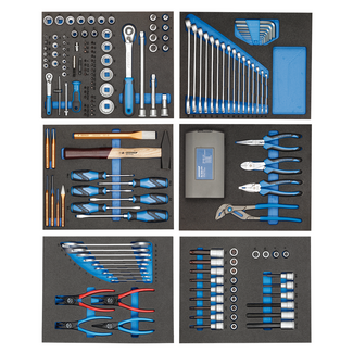 Gedore Tool assortment in CT-modules, 190 pieces