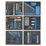 Gedore Gereedschapsassortiment 190-delig in Check-Tool-modules, dopsleutels, sleutels, tangen en 1/2"-bits - TS-190