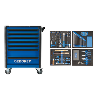Gedore Tool cart Workster highline with 147-piece tool set