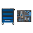 Gedore Gevulde gereedschapswagen Workster highline large met 147-delig assortiment in Check-Tool-modules, 7 laden - WHL-L-TS-147