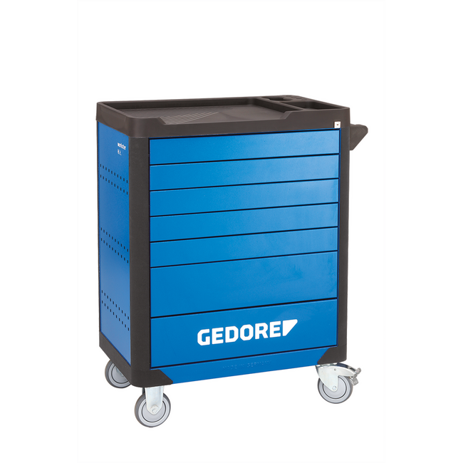 Gedore Gevulde gereedschapswagen Workster highline large met 147-delig assortiment in Check-Tool-modules, 7 laden - WHL-L-TS-147