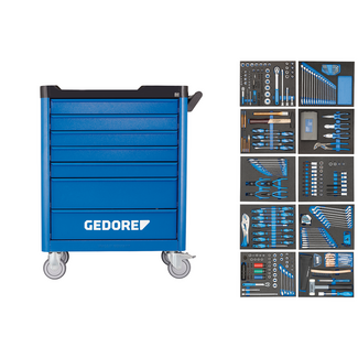 Gedore Tool cart Workster smartline with 308-piece tool set