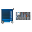 Gedore Tool cart with 9 drawers and 325-piece tool set in ES modules, wrenches, sockets, VDE tools - 1500 ES-03-2004