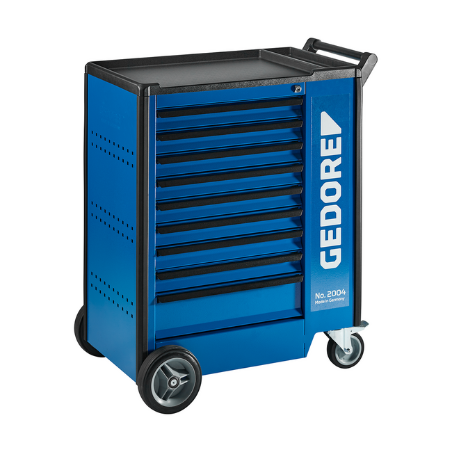 Gedore Tool cart with 9 drawers and 325-piece tool set in ES modules, wrenches, sockets, VDE tools - 1500 ES-03-2004