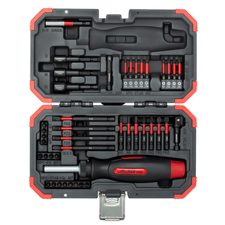 Gedore RED Torsiebitset 1/4" 43-delig met ratel-bitschroevendraaier