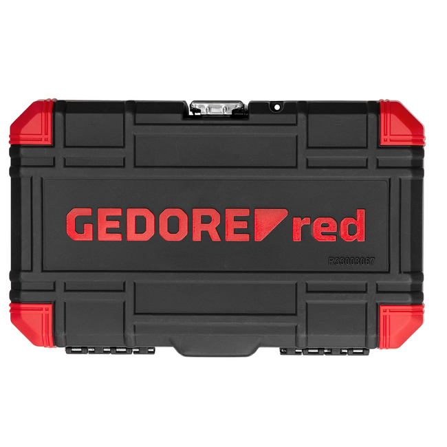 Gedore RED Bit-Satz 1/4" 67-teilig, magnetischer Bitschraubendreher, Bits PH, PZ, SL, TX, TX mit Bohrung, Winkelschlüssel - R33003067
