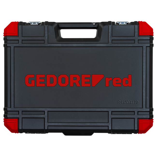 Gedore RED Socket set 1/4" + 3/8" + 1/2" 172-piece, 3 reversible ratchets, sockets 4-32 mm, E-Torx sockets, bits - R45603172