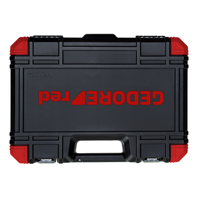Gedore RED Socket set 1/4" + 1/2" 92-piece, reversible 2C ratchets 72 teeth, sockets 4-32 mm, bits, combination wrenches - R46003092