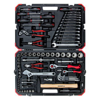 Gedore RED Dopsleutelset 1/4" + 1/2" 100-delig met tangen en hamer