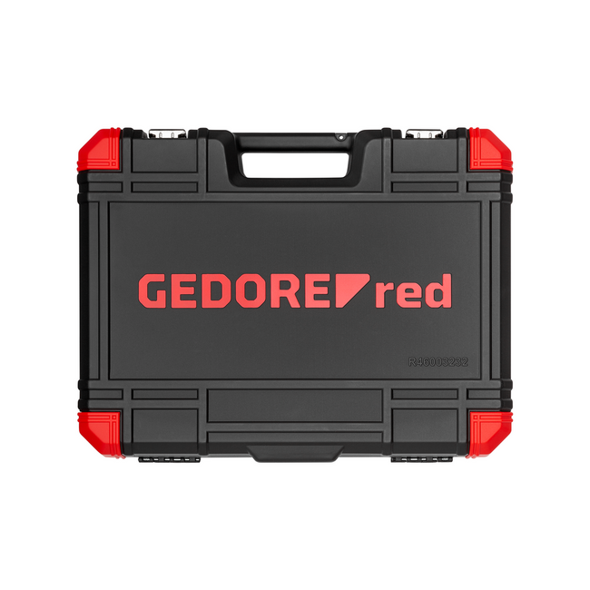 Gedore RED Steckschlüssel-Satz 1/4" + 1/2" 232-teilig, Umschaltknarren, Nüsse SW 4-32 mm, E-Nüsse, Bitbox, Ringschlüssel - R46003232