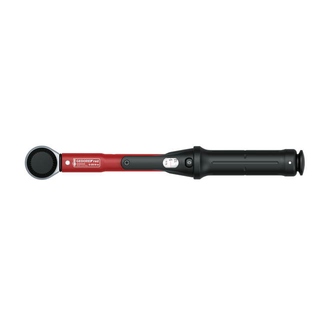 Gedore RED Momentsleutel 1/4" 5-25 Nm, ratel met doorsteekvierkant, rechts en links, ±3 %, 285 mm, DIN EN ISO 6789-2 - R48900025