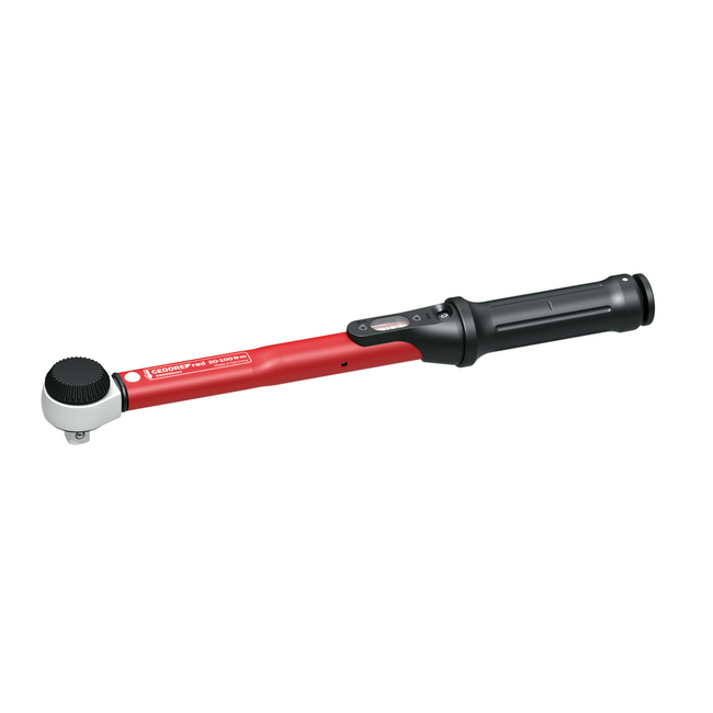 Gedore RED Momentsleutel 1/2" 20-100 Nm, ratel met doorsteekvierkant, rechts en links, ±3 %, 395 mm, DIN EN ISO 6789-2 - R68900100