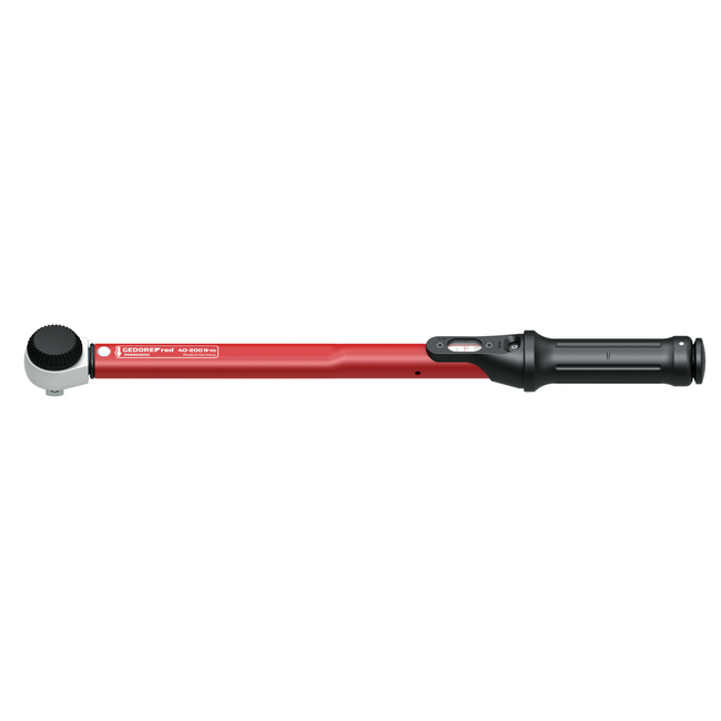 Gedore RED Momentsleutel 1/2" 40-200 Nm, ratel met doorsteekvierkant, rechts en links, ±3 %, 485 mm, DIN EN ISO 6789-2 - R68900200