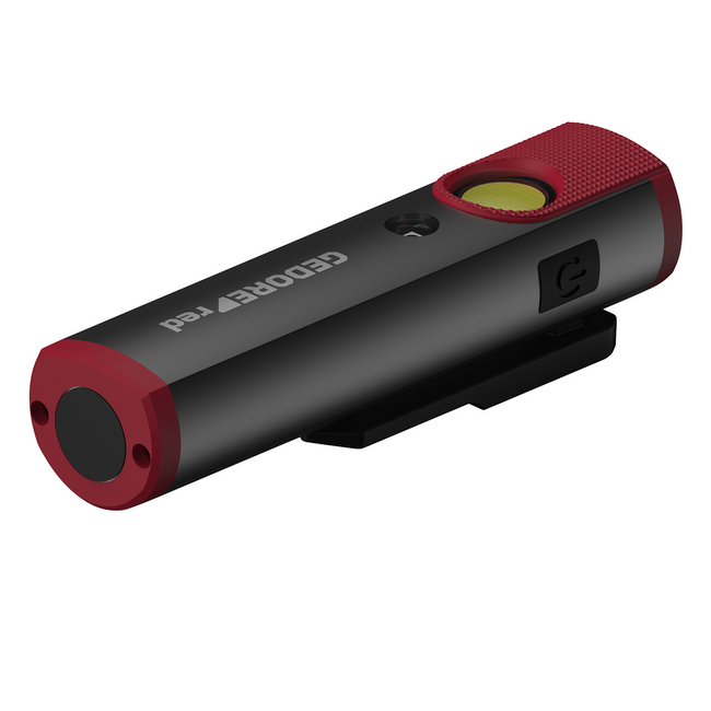 Gedore RED Mini-werklamp LED met UV-licht, 340 lm + toplamp 140 lm, magneten, clip, USB-C, Li-ion 2000 mAh, aluminium - R95200111