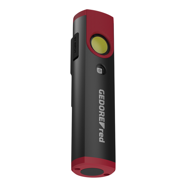 Gedore RED Mini-werklamp LED met UV-licht, 340 lm + toplamp 140 lm, magneten, clip, USB-C, Li-ion 2000 mAh, aluminium - R95200111