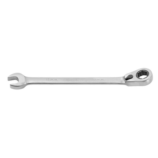 Gedore RED Combin.ratchet spanner size17mm l.225mm