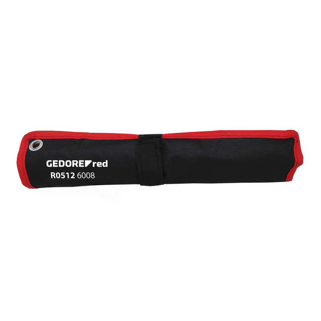 Gedore RED Steeksleutelset kort SW 6-22 mm 8-delig, bekstand 15°, chroom-vanadium, mat verchroomd, DIN 895, in roltas - R05126008
