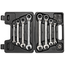 Gedore RED Ringratel-steeksleutelset SW 8-19 mm 12-delig, 72 tanden, 5° terughaalhoek, 4 adapters, in koffer - R07203012