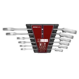 Gedore RED Reversible ratcheting wrench set 8-19 mm 6-piece