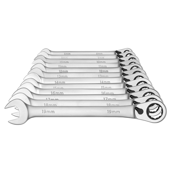 Gedore RED Comb.ratchet span.set rev. 8-19mm 12pcs