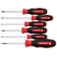 Gedore RED Schroevendraaierset PH 0-2 en SL 3-6,5 mm 6-delig, 2C-greep, chroom-molybdeen, DIN 5264/8764 - R38002006