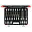 Gedore RED Bitdoppenset 1/2" binnenzeskant 5-19 mm 30-delig, lengtes 55-200 mm, DIN 7422, chroom-vanadium, koffer - R68003030