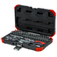 Gedore RED Steckschlüsselsatz 1/4" SW 4-14 mm 46-teilig mit 2K-Knarre 72 Zähne, Bits SL/PH/PZ/TX/Sechskant, Koffer - R49003046