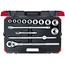 Gedore RED Steckschlüsselsatz 3/4" SW 22-50 mm 14-teilig mit Umschaltknarre 510 mm, Verlängerungen, Quergriff, Koffer - R78004014