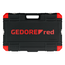 Gedore RED Socket set 3/4" 22-50 mm 14-piece with 510 mm reversible ratchet, 200/400 mm extensions, sliding T-bar, case - R78004014